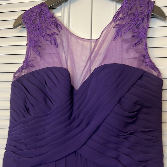 Morilee by Madeline Gardner V-neck Floor-Length Chiffon Evening Dress size 12 - Picture 7 of 14